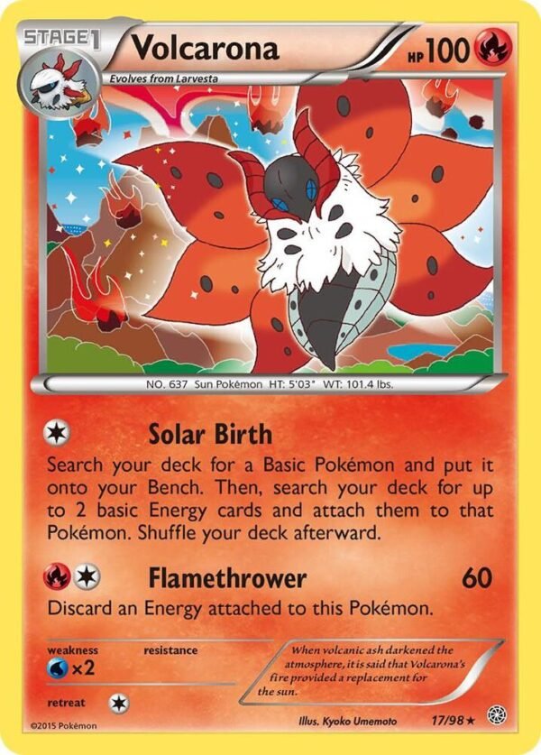 Volcarona (17) 17/98 Reverse Holofoil XY – Ancient Origins