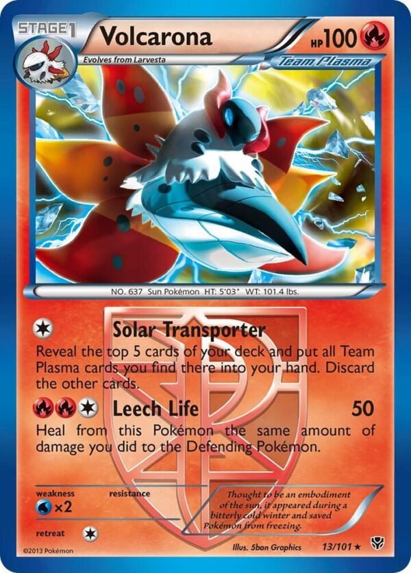 Volcarona (Team Plasma) 13/101 Reverse Holofoil Plasma Blast