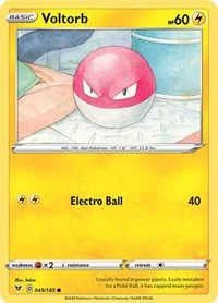Voltorb | 045/185 | Reverse Holofoil | SWSH04: Vivid Voltage