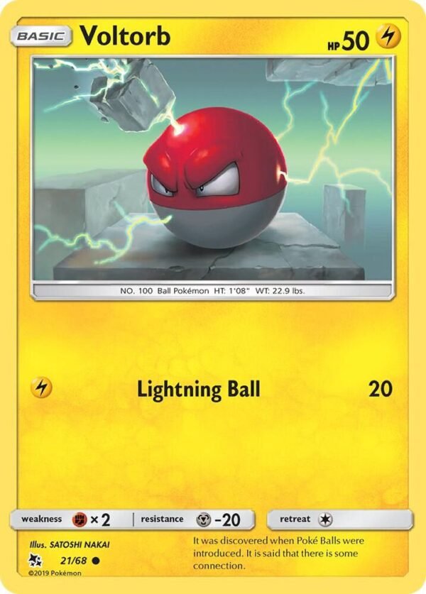 Voltorb 21/68 Reverse Holofoil Hidden Fates Voltorb 21/68 Reverse Holofoil Hidden Fates