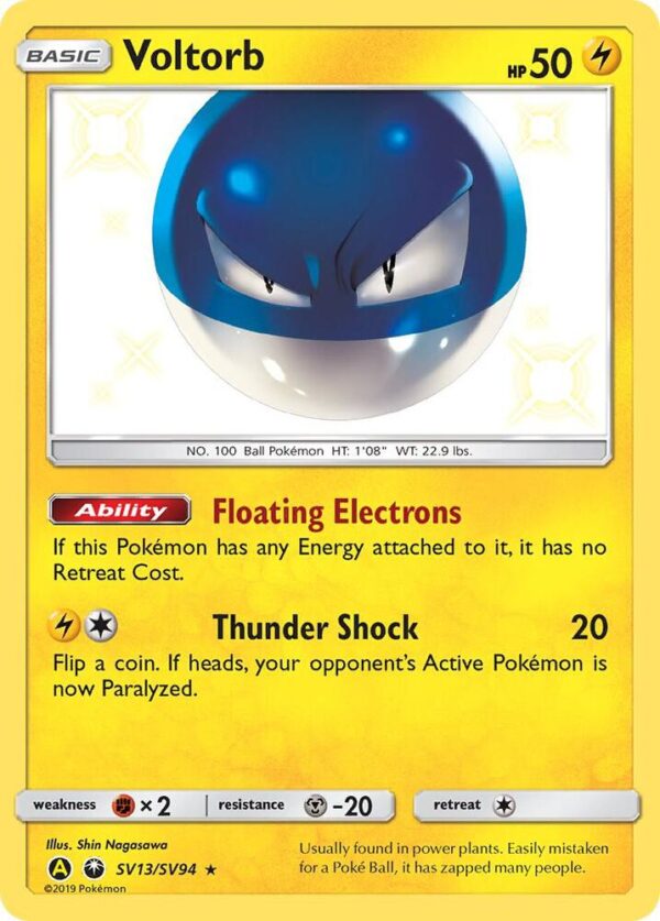 Voltorb SV13/SV94 Holofoil Hidden Fates: Shiny Vault