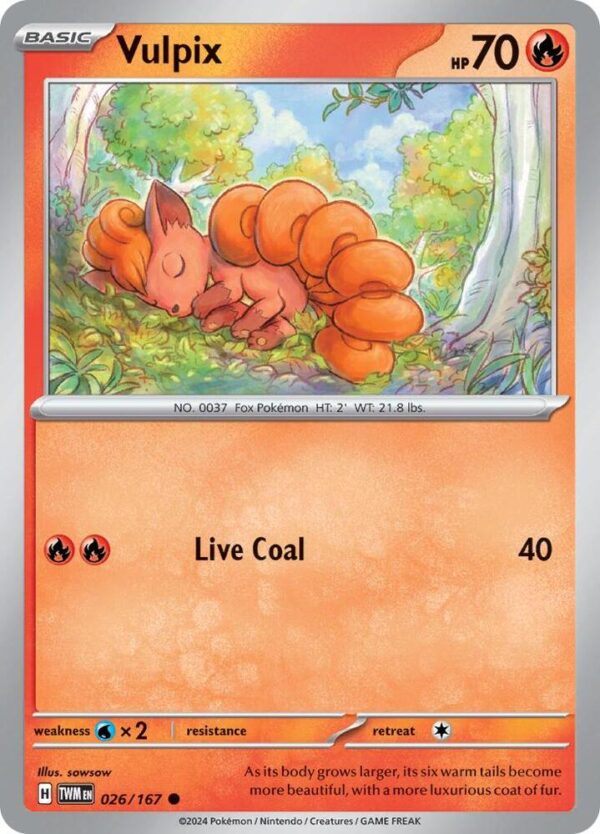 Vulpix 026/167 Reverse Holofoil SV06: Twilight Masquerade
