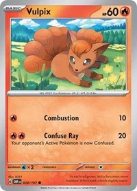Vulpix | 028/197 | Normal | SV03: Obsidian Flames Vulpix | 028/197 | Normal | SV03: Obsidian Flames