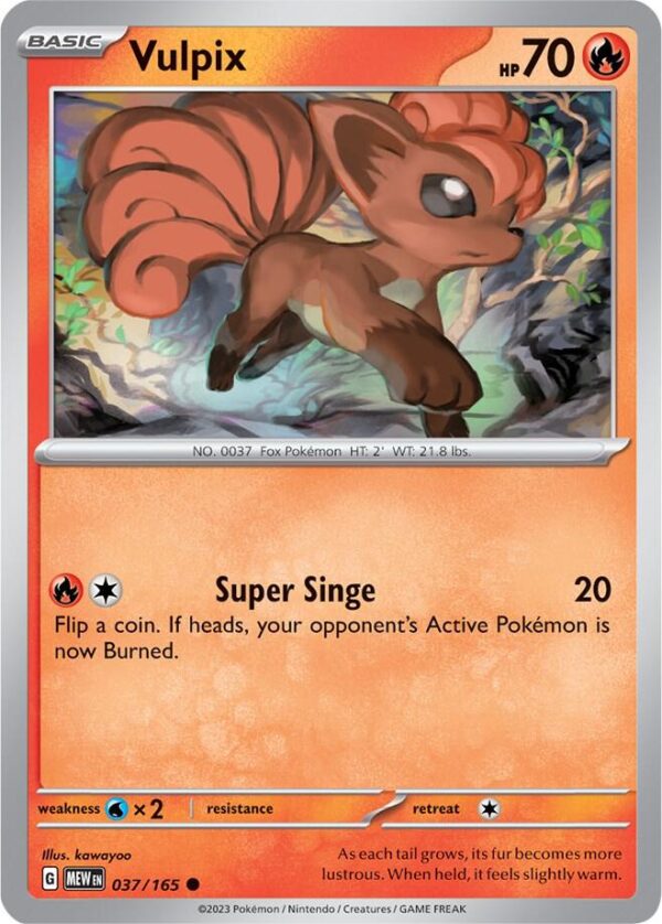 Vulpix 037/165 Normal SV: Scarlet & Violet 151