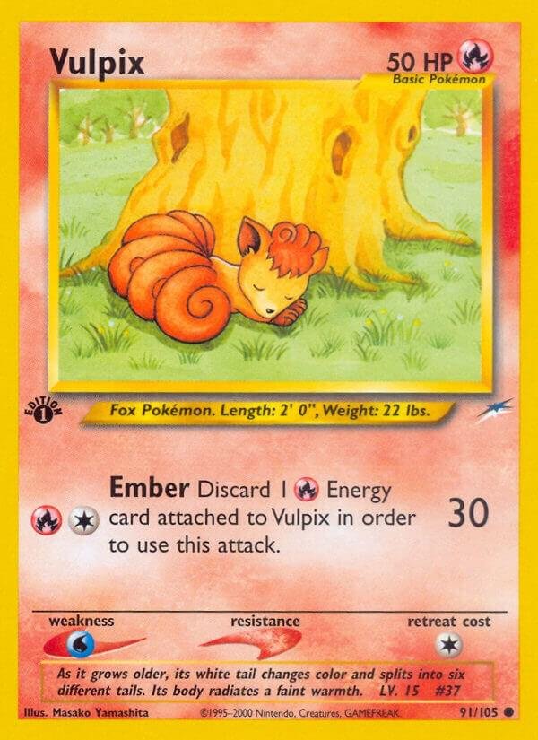 Vulpix 091/105 1st Edition Neo Destiny Vulpix 091/105 1st Edition Neo Destiny