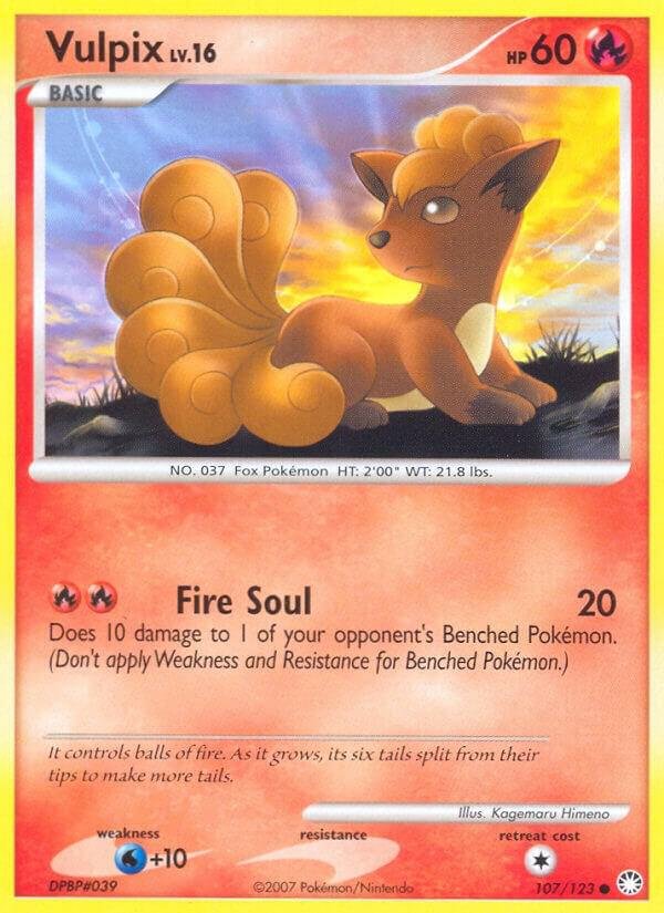 Vulpix 107/123 Reverse Holofoil Mysterious Treasures