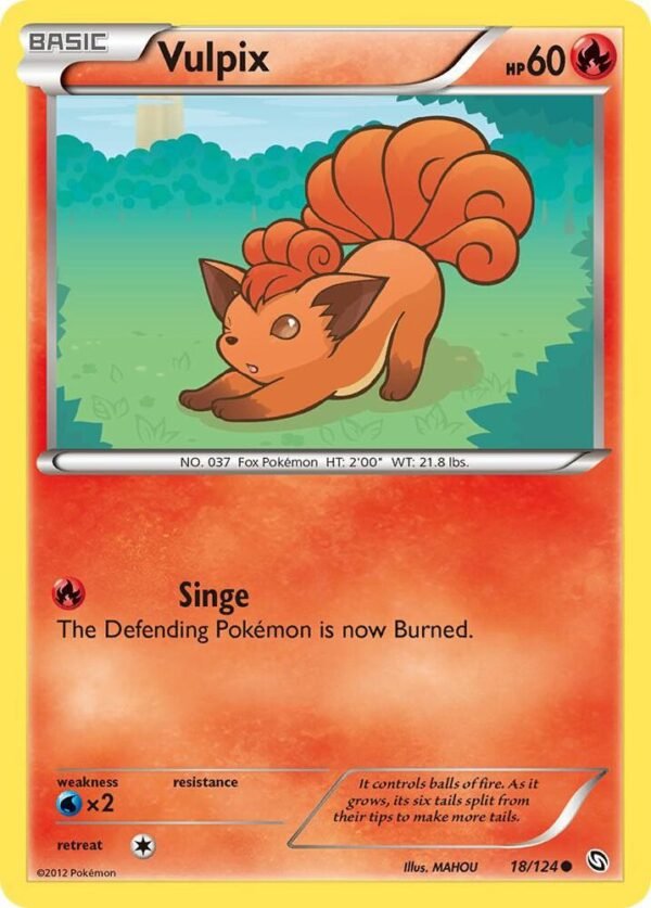 Vulpix 18/124 Normal Dragons Exalted Vulpix 18/124 Normal Dragons Exalted