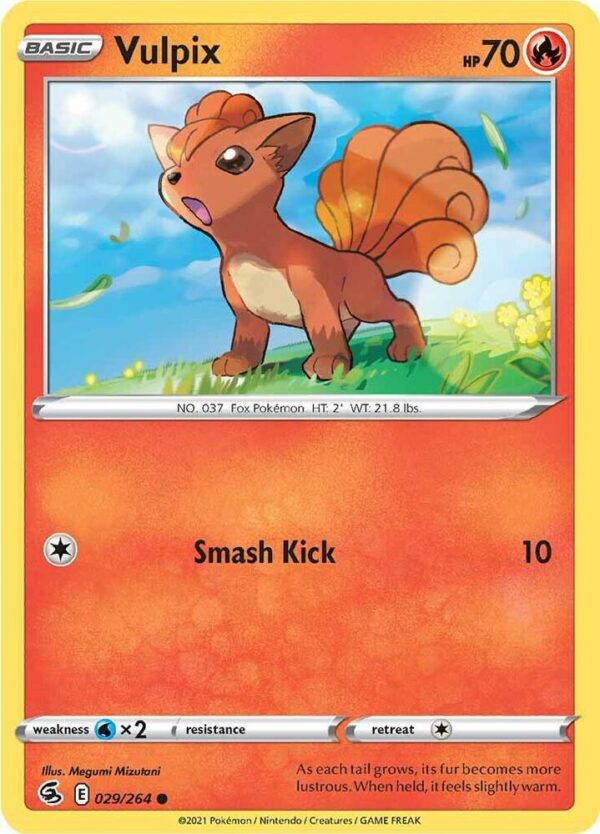 Vulpix (29) 029/264 Normal SWSH08: Fusion Strike Vulpix (29) 029/264 Normal SWSH08: Fusion Strike