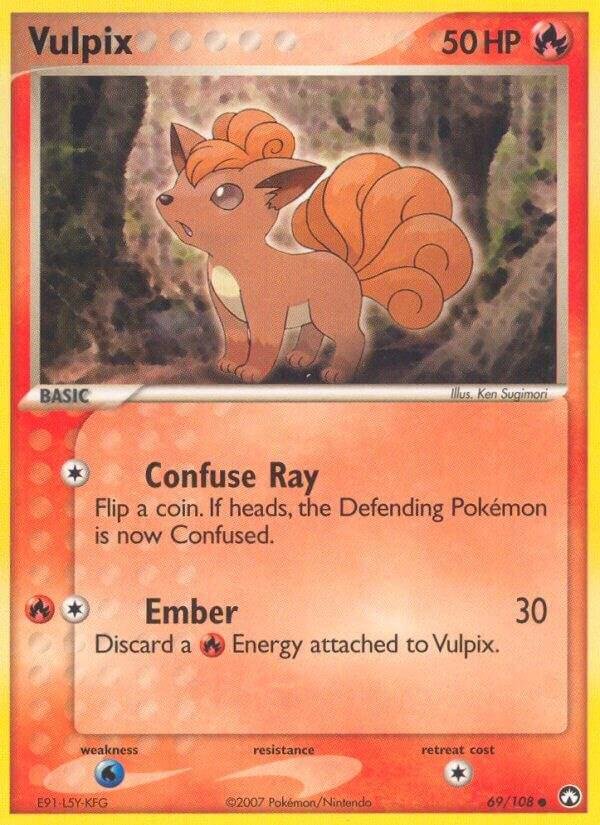 Vulpix 69/108 Reverse Holofoil Power Keepers