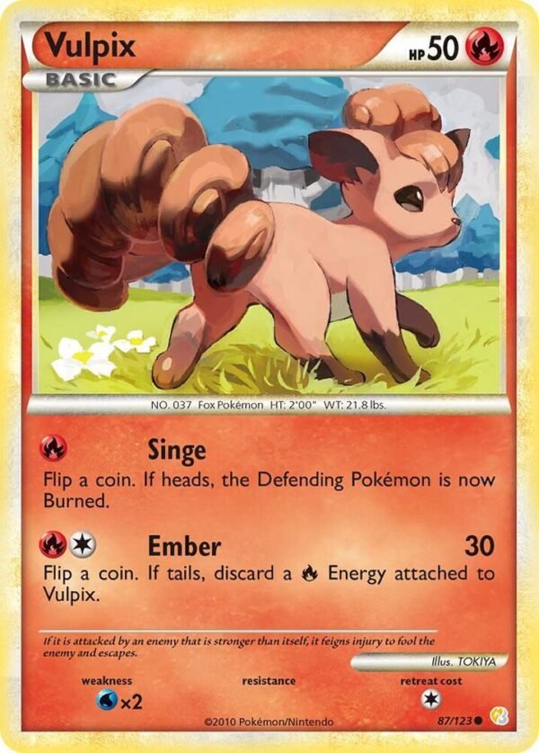 Vulpix 87/123 Normal HeartGold SoulSilver