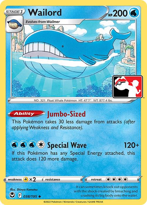 Wailord 038/195 Holofoil Prize Pack Series Cards