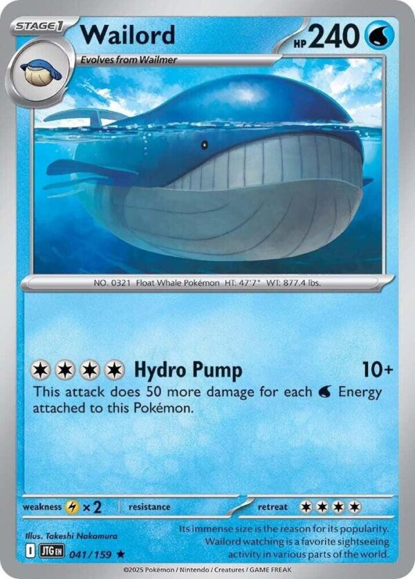 Wailord 041/159 Holofoil SV09: Journey Together