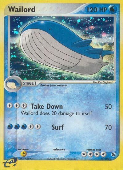 Wailord 14/109 Reverse Holofoil Ruby and Sapphire Wailord 14/109 Reverse Holofoil Ruby and Sapphire