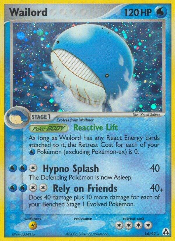 Wailord 14/92 Holofoil Legend Maker