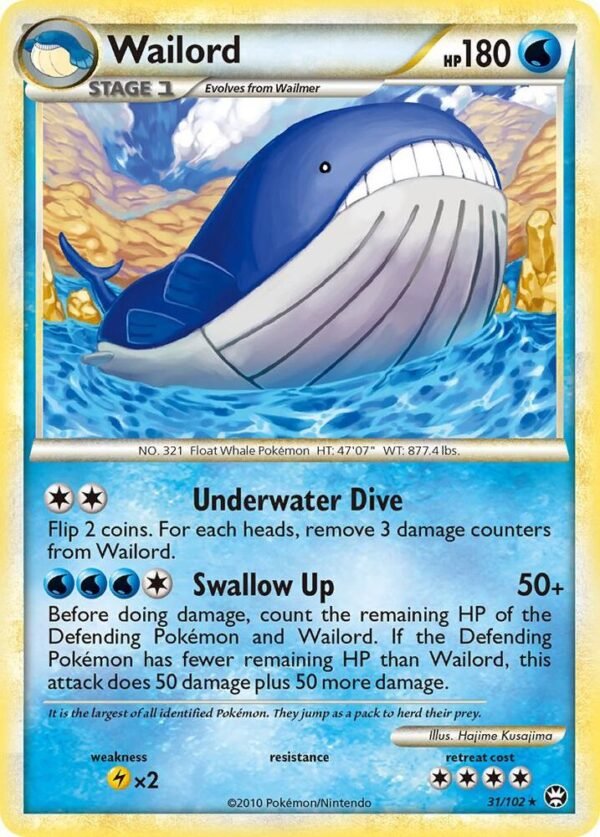 Wailord 31/102 Reverse Holofoil Triumphant Wailord 31/102 Reverse Holofoil Triumphant