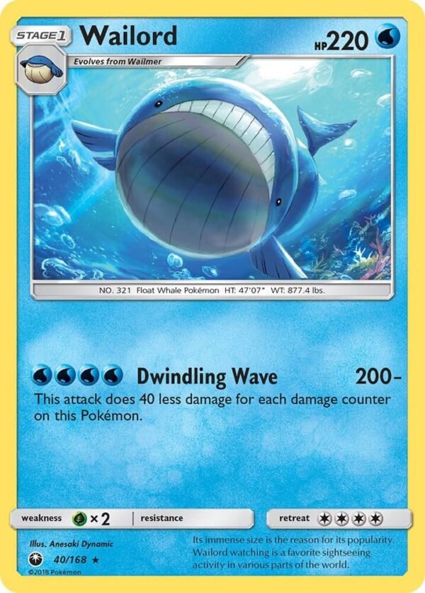 Wailord 40/168 Normal SM – Celestial Storm