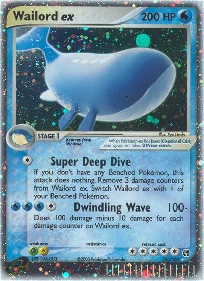 Wailord ex 100/100 Holofoil Sandstorm Wailord ex 100/100 Holofoil Sandstorm