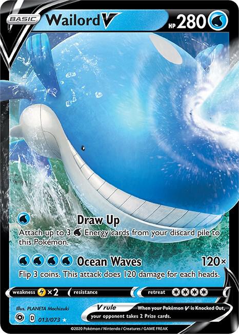 Wailord V 13/73 Holofoil Champion’s Path