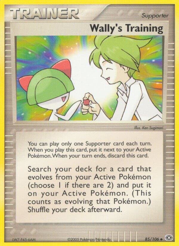 Wally’s Training 85/106 Reverse Holofoil Emerald Wally’s Training 85/106 Reverse Holofoil Emerald
