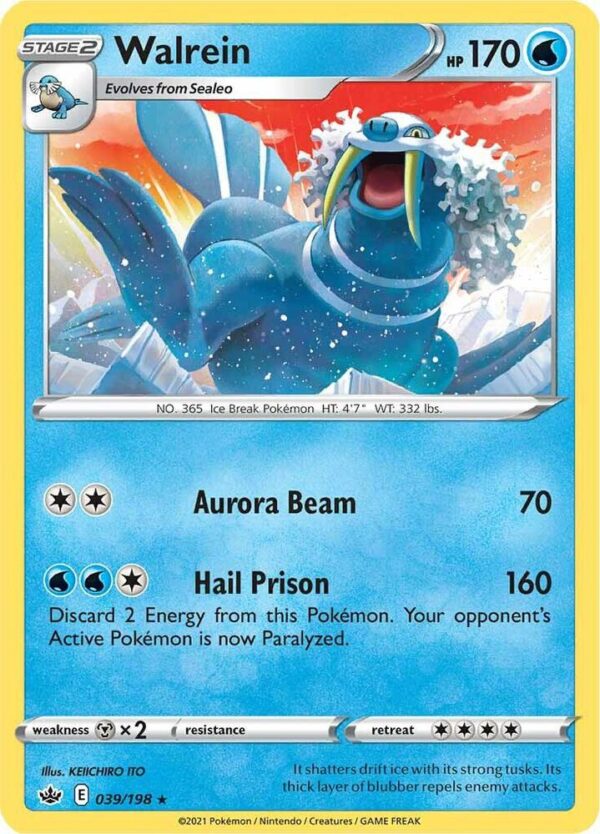 Walrein 039/198 Reverse Holofoil SWSH06: Chilling Reign