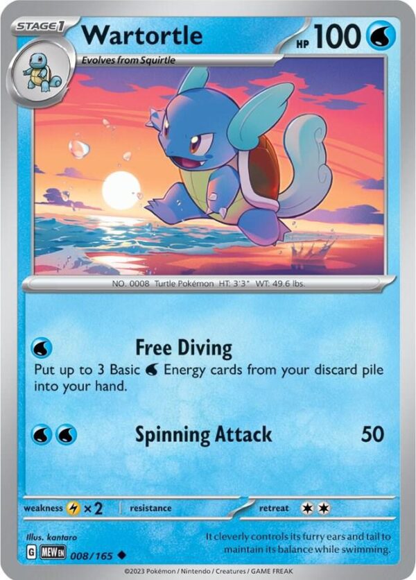 Wartortle 008/165 Normal SV: Scarlet & Violet 151 Wartortle 008/165 Normal SV: Scarlet & Violet 151