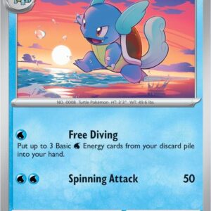 Wartortle 008/165 Reverse Holofoil SV: Scarlet & Violet 151 Wartortle 008/165 Reverse Holofoil SV: Scarlet & Violet 151