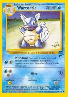Wartortle [W Stamped] | 063/130 | Normal | WoTC Promo