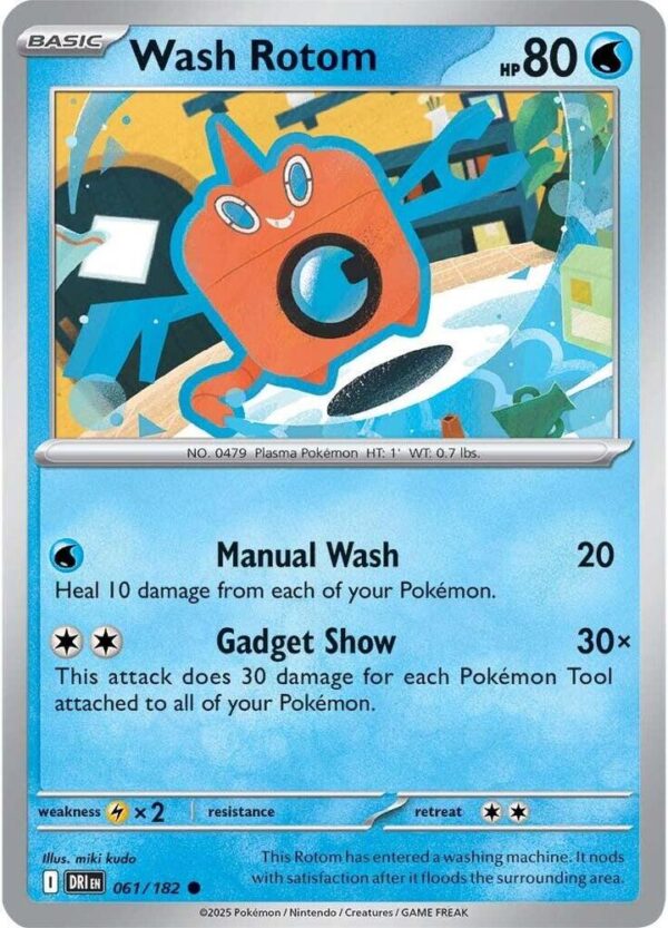 Wash Rotom 061/182 Reverse Holofoil SV10: Destined Rivals