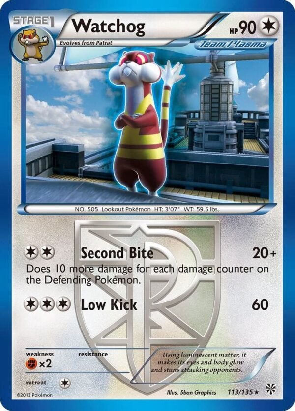 Watchog (Team Plasma) (113) 113/135 Reverse Holofoil Plasma Storm