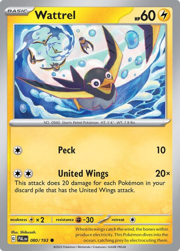 Wattrel 080/193 Reverse Holofoil SV02: Paldea Evolved