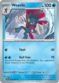 Weavile | 014/064 | Reverse Holofoil | SV: Shrouded Fable Weavile | 014/064 | Reverse Holofoil | SV: Shrouded Fable