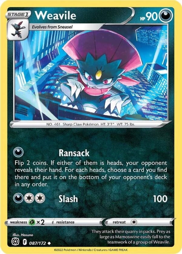 Weavile 087/172 Normal SWSH09: Brilliant Stars