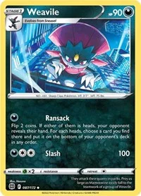 Weavile | 087/172 | Reverse Holofoil | SWSH09: Brilliant Stars
