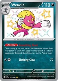 Weavile | 183/091 | Holofoil | SV: Paldean Fates