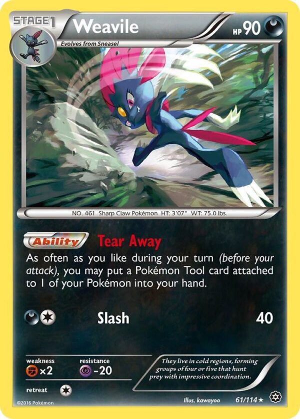 Weavile 61/114 Normal XY – Steam Siege Weavile 61/114 Normal XY – Steam Siege