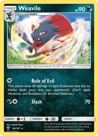 Weavile | 86/147 | Normal | SM - Burning Shadows