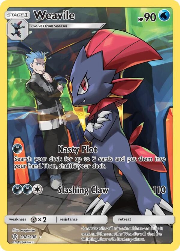 Weavile (Secret) 238/236 Holofoil SM – Cosmic Eclipse Weavile (Secret) 238/236 Holofoil SM – Cosmic Eclipse