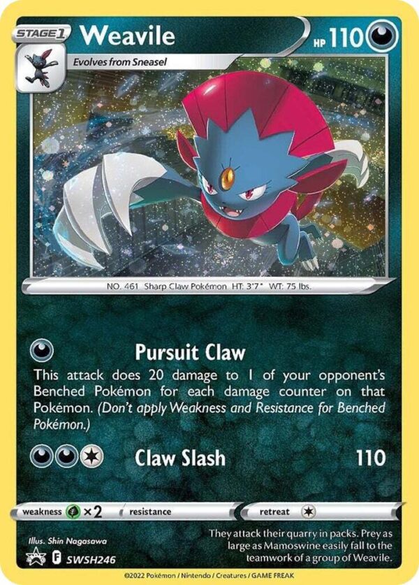 Weavile SWSH246 (Cosmos Holo) Holofoil SWSH: Sword & Shield Promo Cards