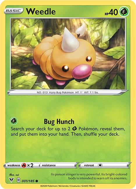 Weedle 001/185 Normal SWSH04: Vivid Voltage Weedle 001/185 Normal SWSH04: Vivid Voltage