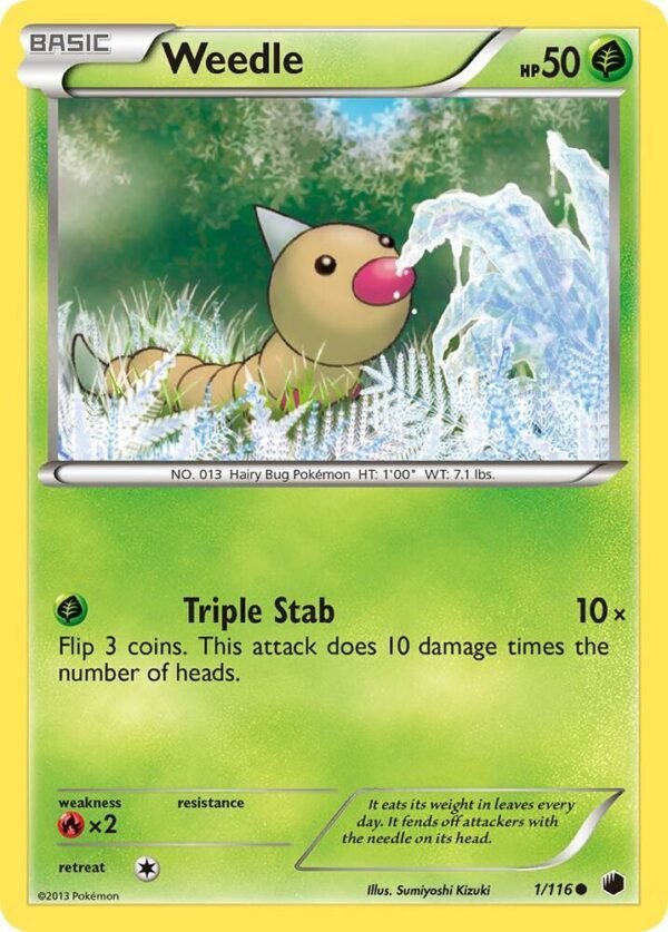 Weedle 1/116 Reverse Holofoil Plasma Freeze