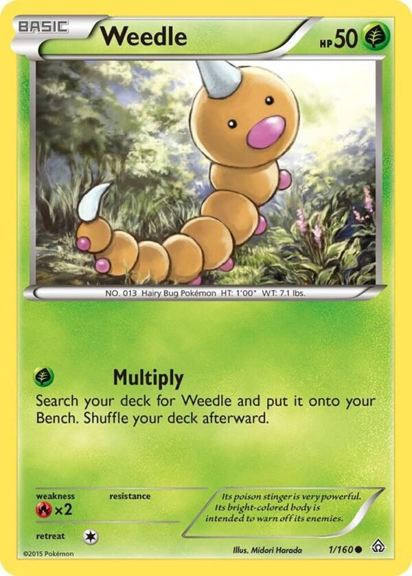 Weedle 1/160 Reverse Holofoil XY – Primal Clash Weedle 1/160 Reverse Holofoil XY – Primal Clash