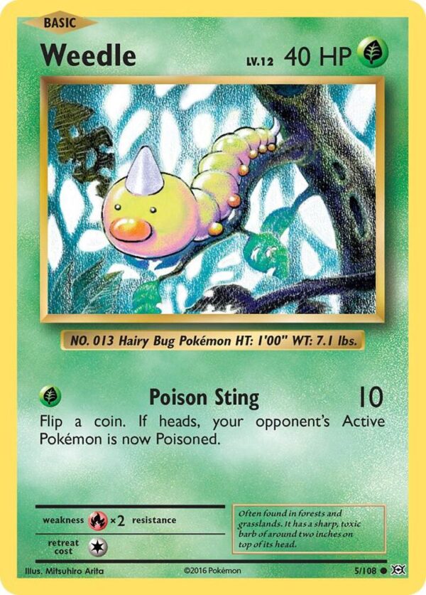 Weedle 5/108 Normal XY – Evolutions