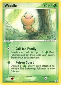 Weedle | 86/112 | Normal | FireRed & LeafGreen