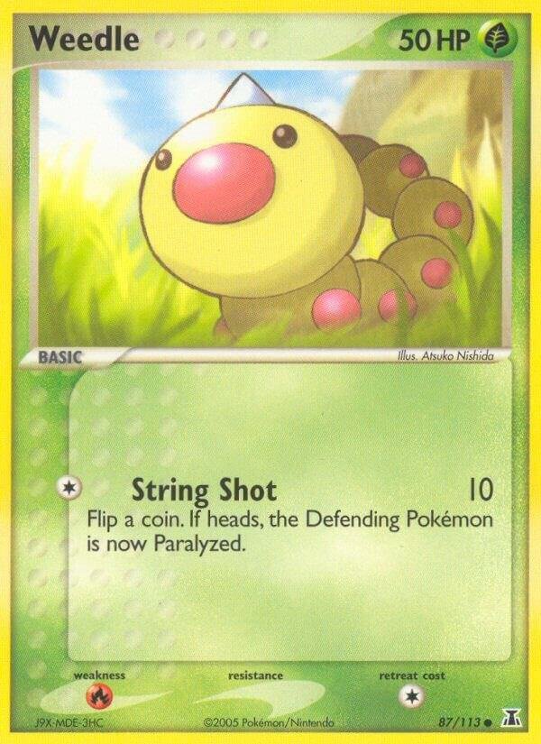 Weedle 87/113 Reverse Holofoil Delta Species