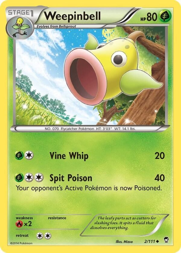 Weepinbell 2/111 Reverse Holofoil XY – Furious Fists