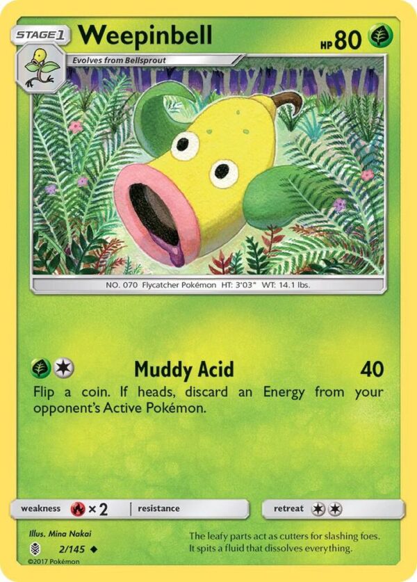 Weepinbell 2/145 Normal SM – Guardians Rising