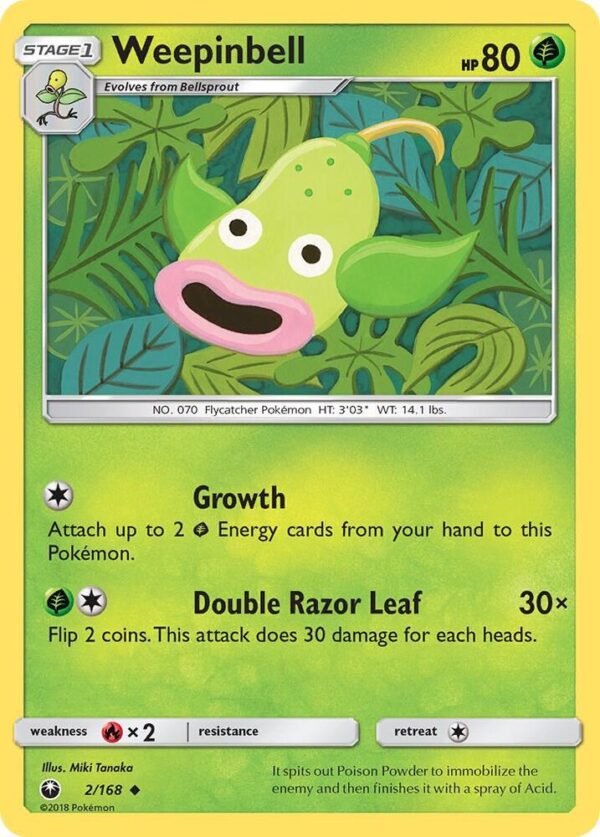 Weepinbell 2/168 Reverse Holofoil SM – Celestial Storm