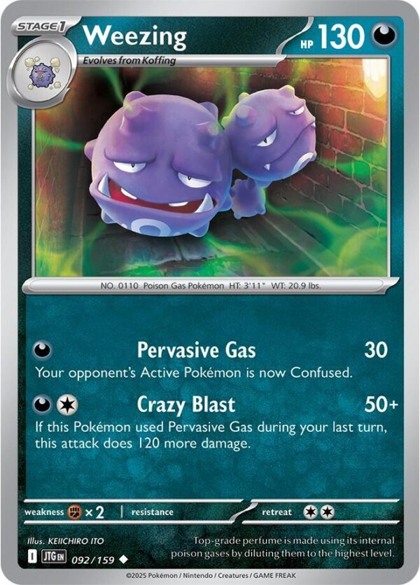 Weezing 092/159 Normal SV09: Journey Together Weezing 092/159 Normal SV09: Journey Together