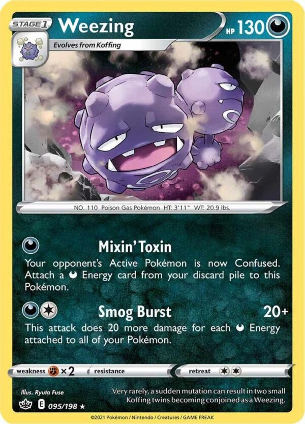 Weezing 095/198 Reverse Holofoil SWSH06: Chilling Reign
