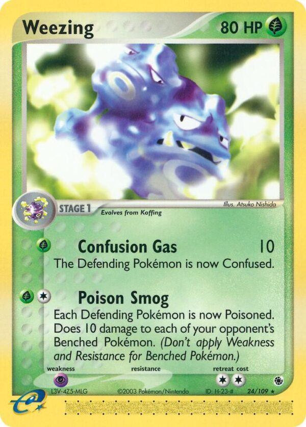 Weezing 24/109 Reverse Holofoil Ruby and Sapphire